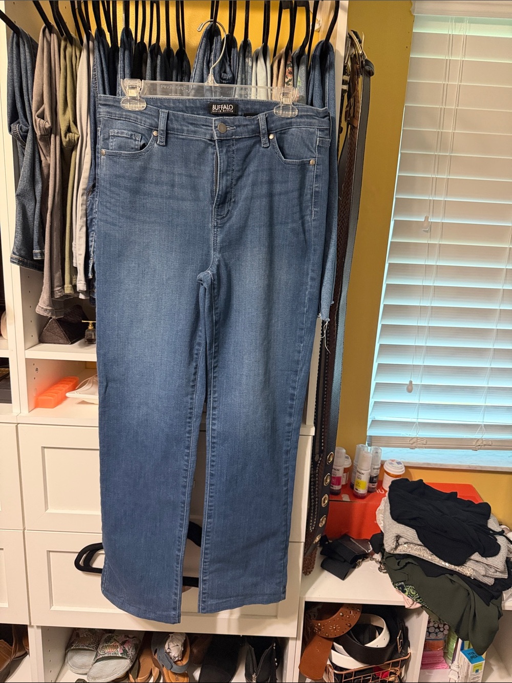 Buffalo David Bitton Mid Blue Straight-Leg Women’s Jeans